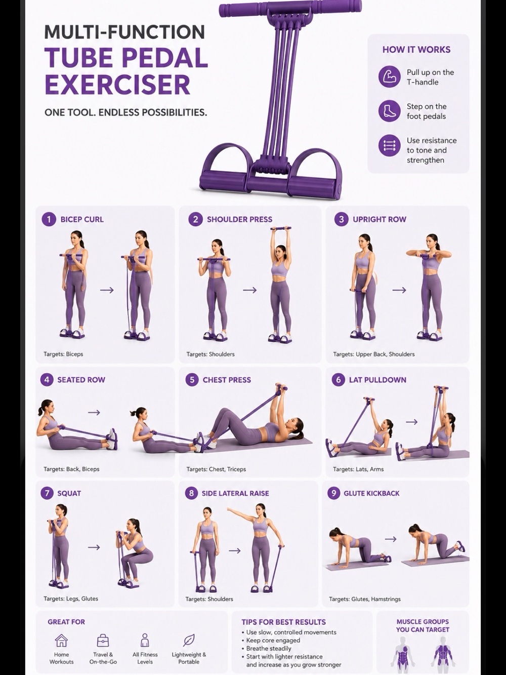 Resistance bands exercise equipment